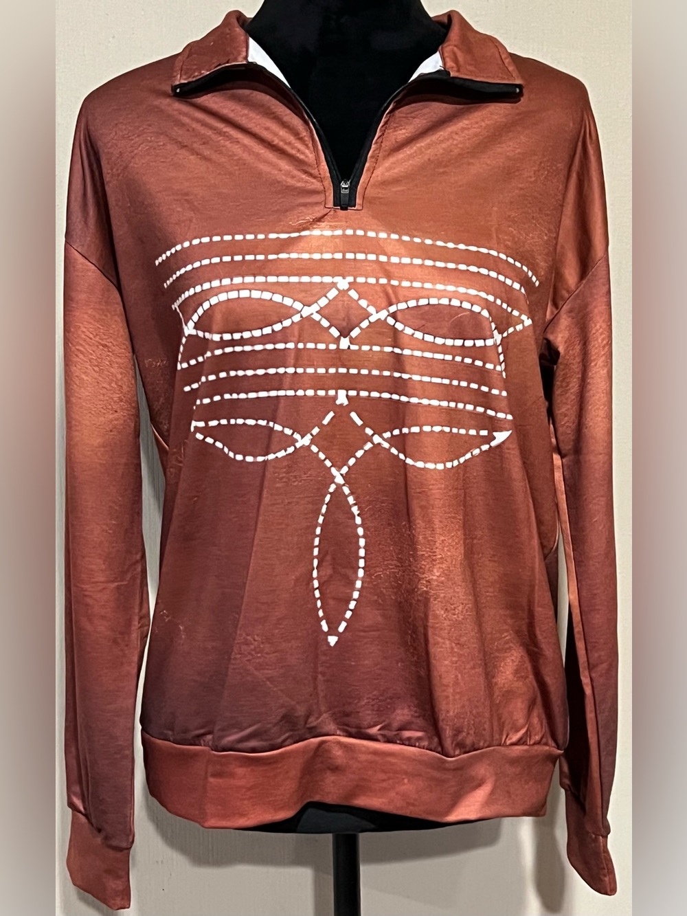 NWOT Shein Rust Long Sleeve Pullover size S